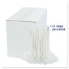 Cut-end Wet Mop Head, Rayon, No. 24, White, 12/carton Cut-end Wet Mop Head, Rayon, No. 24, White, 12/carton