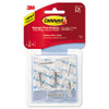 Clear Hooks And Strips, Plastic, Medium, 6 Hooks And 8 Strips/pack