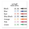 Vision Elite Roller Ball Pen, Stick, Micro 0.5 Mm, Assorted Ink Colors, Black Barrel Vision Elite Roller Ball Pen, Stick, Micro 0.5 Mm, Assorted Ink Colors, Black Barrel