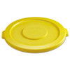 Round Flat Top Lid, For 32 Gal Round Brute Containers, 22.25" Diameter, Yellow Round Flat Top Lid, For 32 Gal Round Brute Containers, 22.25" Diameter, Yellow