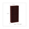 Alera Valencia Series Bookcase, Five-shelf, 31.75w X 14d X 64.75h, Mahogany