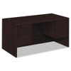 10500 Series Double Pedestal Desk, 60" X 30" X 29.5", Mahogany 10500 Series Double Pedestal Desk, 60" X 30" X 29.5", Mahogany