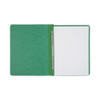 Pressboard Report Cover With Tyvek Reinforced Hinge, Two-piece Prong Fastener, 3" Capacity, 8.5 X 11, Dark Green/dark Green