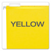 Colored Reinforced Hanging Folders, Legal Size, 1/5-cut Tab, Yellow, 25/box