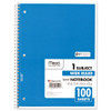 Spiral Notebook, 3-hole Punched, 1 Subject, Wide/legal Rule, Randomly Assorted Covers, 10.5 X 7.5, 100 Sheets