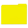 Reinforced Top-tab File Folders, 1/3-cut Tabs: Assorted, Letter Size, 1" Expansion, Yellow, 100/box