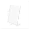 Superior Image Slanted Sign Holder, Portrait, 8 1/2 X 11 Insert, Clear