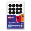 Handwrite Only Self-adhesive Removable Round Color-coding Labels, 0.75" Dia., Black, 28/sheet, 36 Sheets/pack, (5459) Handwrite Only Self-adhesive Removable Round Color-coding Labels, 0.75" Dia., Black, 28/sheet, 36 Sheets/pack, (5459)