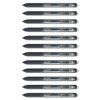 Inkjoy Gel Pen, Retractable, Medium 0.7 Mm, Black Ink, Black Barrel, Dozen
