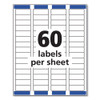 Easy Peel White Address Labels W/ Sure Feed Technology, Laser Printers, 0.66 X 1.75, White, 60/sheet, 25 Sheets/pack Easy Peel White Address Labels W/ Sure Feed Technology, Laser Printers, 0.66 X 1.75, White, 60/sheet, 25 Sheets/pack