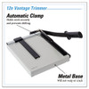 Vantage Guillotine Paper Trimmer/cutter, 15 Sheets, 12" Cut Length, Metal Base, 10 X 12.75 Vantage Guillotine Paper Trimmer/cutter, 15 Sheets, 12" Cut Length, Metal Base, 10 X 12.75