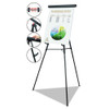 Telescoping Tripod Display Easel, Adjusts 38" To 69" High, Metal, Silver Telescoping Tripod Display Easel, Adjusts 38" To 69" High, Metal, Silver