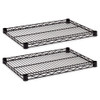 Industrial Wire Shelving Extra Wire Shelves, 48w X 24d, Black, 2 Shelves/carton Industrial Wire Shelving Extra Wire Shelves, 48w X 24d, Black, 2 Shelves/carton