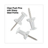 Clear Push Pins, Plastic, 3/8", 400/pack Clear Push Pins, Plastic, 3/8", 400/pack