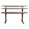 Adaptivergo 3-stage Electric Table Base With Memory Controls, 25" To 50.7", Black