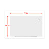 Frameless Magnetic Glass Marker Board, 72" X 48", White Frameless Magnetic Glass Marker Board, 72" X 48", White