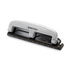 12-sheet Ez Squeeze Three-hole Punch, 9/32" Holes, Black/silver 12-sheet Ez Squeeze Three-hole Punch, 9/32" Holes, Black/silver