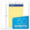 Perforated Writing Pads, Narrow Rule, 50 Canary-yellow 5 X 8 Sheets, Dozen Perforated Writing Pads, Narrow Rule, 50 Canary-yellow 5 X 8 Sheets, Dozen