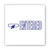 Pre-inked Shutter Stamp, Blue, Entered, 1 5/8 X 1/2 Pre-inked Shutter Stamp, Blue, Entered, 1 5/8 X 1/2