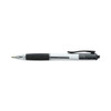 Comfort Grip Ballpoint Pen, Retractable, Medium 1 Mm, Black Ink, Clear Barrel, Dozen
