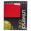 Deluxe Colored Top Tab File Folders, 1/3-cut Tabs: Assorted, Letter Size, Red/light Red, 100/box