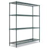 All-purpose Wire Shelving Starter Kit, 4-shelf, 60 X 18 X 72, Black Anthracite Plus