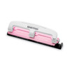 12-sheet Ez Squeeze Incourage Three-hole Punch, 9/32" Holes, Pink 12-sheet Ez Squeeze Incourage Three-hole Punch, 9/32" Holes, Pink