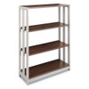 Trento Line Bookcase, Three-shelf, 31.5w X 11.63d X 43.25h, Mocha Trento Line Bookcase, Three-shelf, 31.5w X 11.63d X 43.25h, Mocha