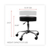 Height Adjustable Lab Stool, Backless, Supports Up To 275 Lb, 19.69" To 24.80" Seat Height, Black Seat, Chrome Base Height Adjustable Lab Stool, Backless, Supports Up To 275 Lb, 19.69" To 24.80" Seat Height, Black Seat, Chrome Base