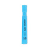 Desk Highlighters, Fluorescent Blue Ink, Chisel Tip, Blue Barrel, Dozen