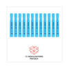 Desk Highlighters, Fluorescent Blue Ink, Chisel Tip, Blue Barrel, Dozen