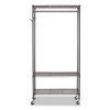 Wire Shelving Garment Rack, 30 Garments, 36w X 18d X 75h, Black Wire Shelving Garment Rack, 30 Garments, 36w X 18d X 75h, Black