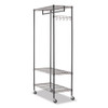 Wire Shelving Garment Rack, 30 Garments, 36w X 18d X 75h, Black Wire Shelving Garment Rack, 30 Garments, 36w X 18d X 75h, Black