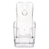 Docuholder For Countertop/wall-mount W/card Holder, 4.38w X 4.25d X 7.75h, Clear
