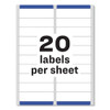 Easy Peel White Address Labels W/ Sure Feed Technology, Laser Printers, 1 X 4, White, 20/sheet, 25 Sheets/pack Easy Peel White Address Labels W/ Sure Feed Technology, Laser Printers, 1 X 4, White, 20/sheet, 25 Sheets/pack