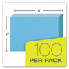 Unruled Index Cards, 4 X 6, Blue, 100/pack Unruled Index Cards, 4 X 6, Blue, 100/pack