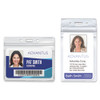 Resealable Id Badge Holders With 30" Cord Reel, Vertical, Frosted 3.68" X 5" Holder, 2.5" X 4" Insert, 10/pack Resealable Id Badge Holders With 30" Cord Reel, Vertical, Frosted 3.68" X 5" Holder, 2.5" X 4" Insert, 10/pack