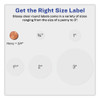 Printable Self-adhesive Permanent Id Labels W/sure Feed, 3/4" Dia, Clear, 400/pk