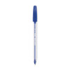 Inkjoy 50st Ballpoint Pen, Stick, Medium 1 Mm, Blue Ink, Clear Barrel, Dozen