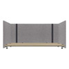 Adjustable Desk Screen With Returns, 48 To 78 X 29 X 26.5, Polyester, Gray