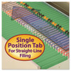 Reinforced Top Tab Colored File Folders, Straight Tabs, Letter Size, 0.75" Expansion, Green, 100/box