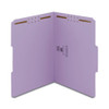 Top Tab Colored Fastener Folders, 2 Fasteners, Letter Size, Lavender Exterior, 50/box