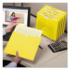 Colored File Jackets With Reinforced Double-ply Tab, Straight Tab, Letter Size, Yellow, 100/box Colored File Jackets With Reinforced Double-ply Tab, Straight Tab, Letter Size, Yellow, 100/box
