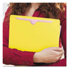 Colored File Jackets With Reinforced Double-ply Tab, Straight Tab, Letter Size, Yellow, 100/box Colored File Jackets With Reinforced Double-ply Tab, Straight Tab, Letter Size, Yellow, 100/box
