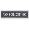 Century Series Office Sign, Office, 9 X 3, Black/silver