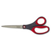 Precision Scissors, 8" Long, 3.13" Cut Length, Gray/red Straight Handle Precision Scissors, 8" Long, 3.13" Cut Length, Gray/red Straight Handle