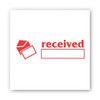 Pre-inked Shutter Stamp, Red, Received, 1 5/8 X 1/2 Pre-inked Shutter Stamp, Red, Received, 1 5/8 X 1/2