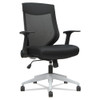 Alera Eb-k Series Synchro Mid-back Flip-arm Mesh Chair, Supports Up To 275 Lb, 18.5“ To 22.04" Seat Height, Black