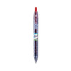 B2p Bottle-2-pen Recycled Gel Pen, Retractable, Fine 0.7 Mm, Red Ink, Translucent Blue Barrel
