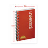 Wirebound Memo Book, Narrow Rule, Orange Cover, 5 X 3, 50 Sheets, 12/pack